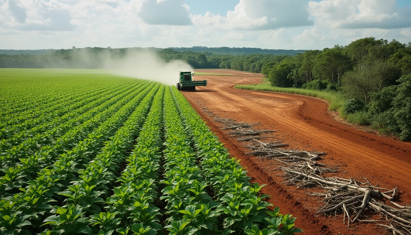 découvrez comment la culture du soja transgénique menace les écosystèmes forestiers du cerrado brésilien et accélère la déforestation.