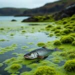 sur les côtes bretonnes, la prolifération des algues vertes appauvrit l’oxygène et menace poissons, crustacés et écosystèmes marins.